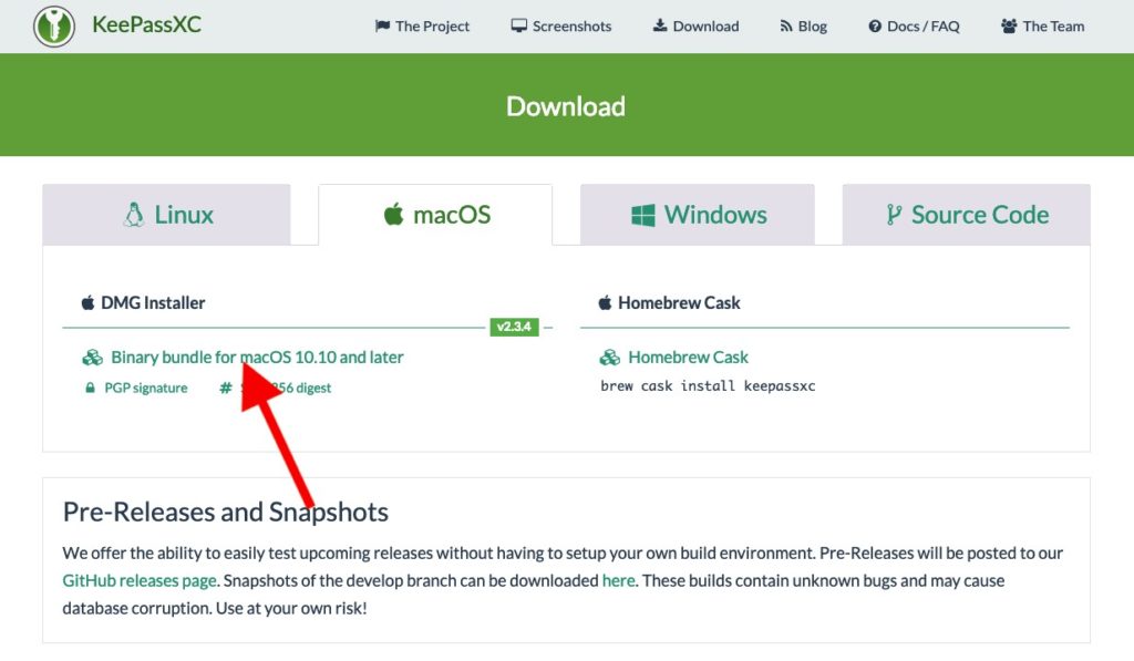 howto install keepassxc on mac