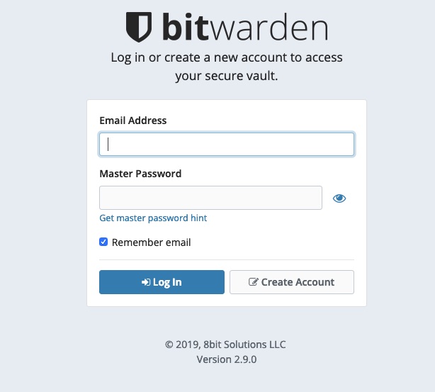 Setting up bitwarden_rs