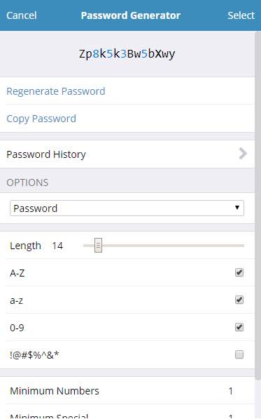 strong password generator bitwarden